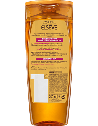 Haircare Shampoo Elseve Nourishing Packshot Back