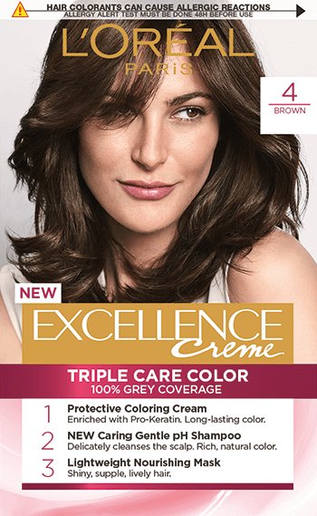 Haircolor 4 Brown Excellence Creme Packshot