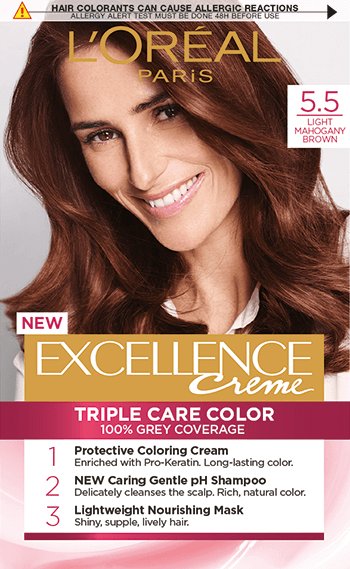Excellence Crème Hair Color Permanent Hair Color  Light Mahogany Brown |  L'Oréal Paris