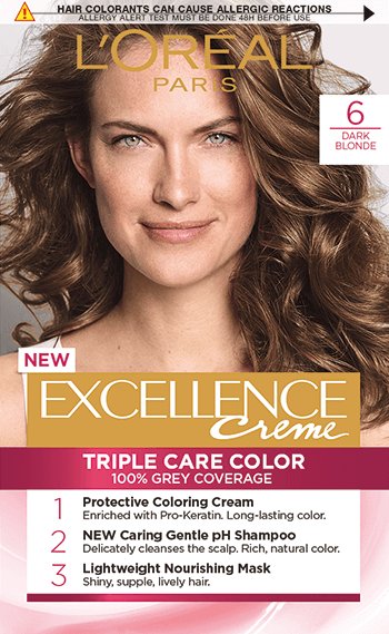Haircolor 6 Dark Blonde Excellence Creme Packshot