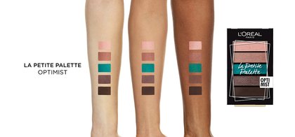 OAP MAKEUP LA PETITE PALETTE OPTIMIST SWATCH 3 SKINS